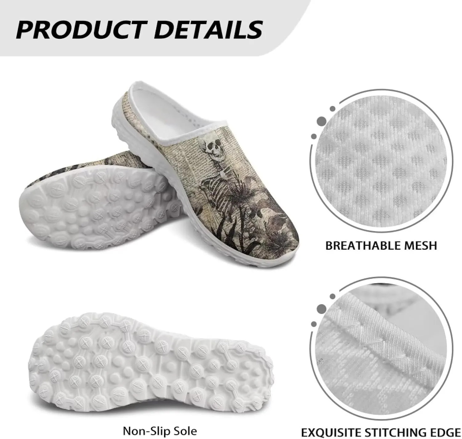 Howilath Women's Sport Mules Tennis Shoes Slip on Garden Shoes Loafers Fashion Backless Sneakers for Street Style Outdoor