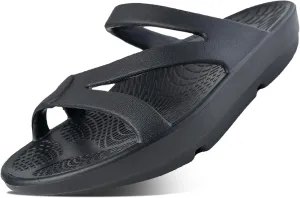 HUHV Recovery Comfort Sandals- Orthopedic Flip-Flop and Slide Sandals with Arch Support and Extra Cushion EVA Footbed for Men and Women