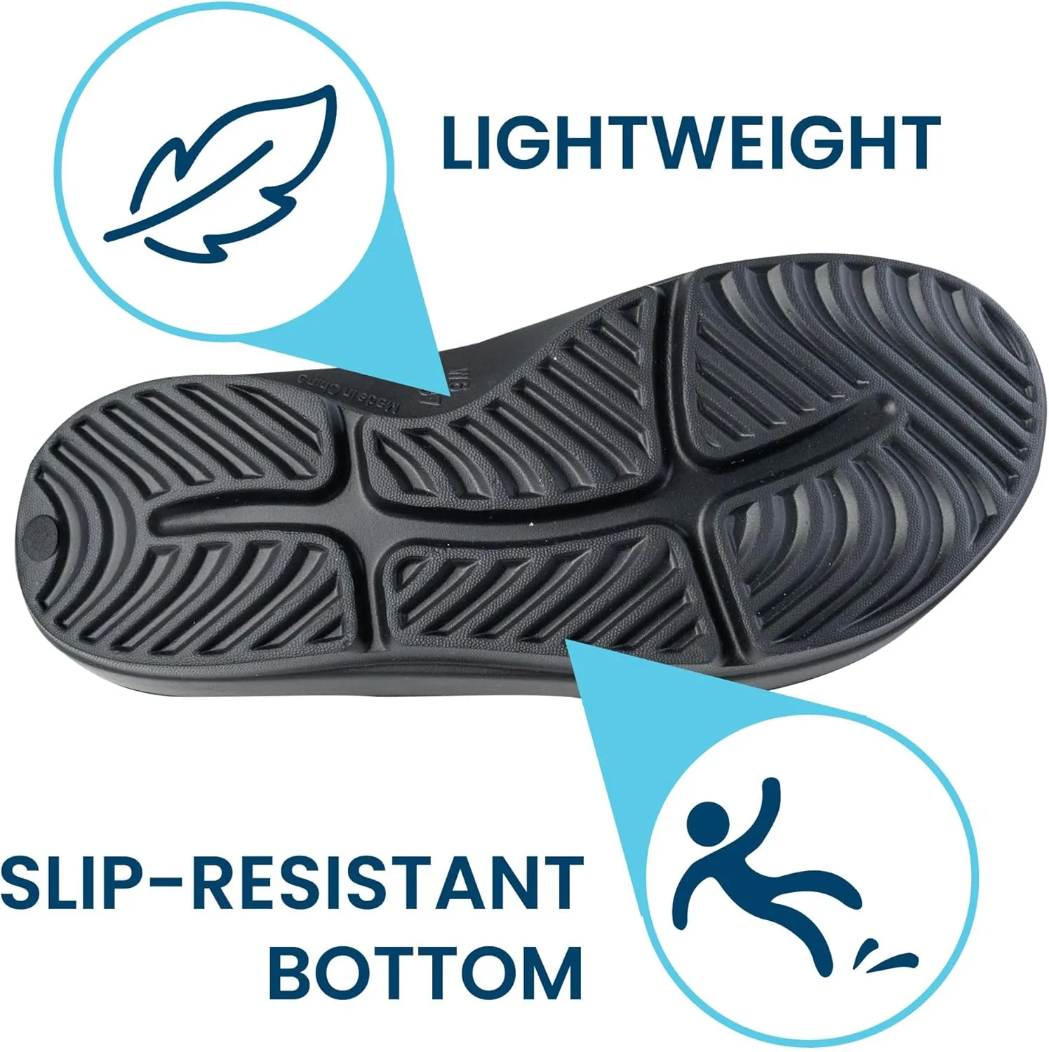 HUHV Recovery Comfort Sandals- Orthopedic Flip-Flop and Slide Sandals with Arch Support and Extra Cushion EVA Footbed for Men and Women