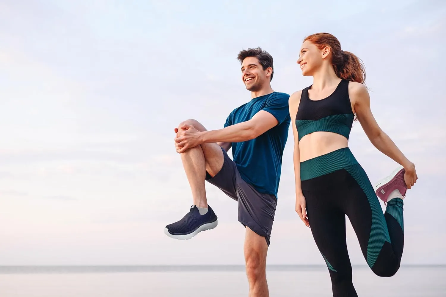 HUHV Tech Knit Unisex Lace-Up and Slip-On Recovery Lifestyle Walking and Athletic Shoe with HEALIUM Foam Lightweight Casual Non-Slip Comfortable Sneaker