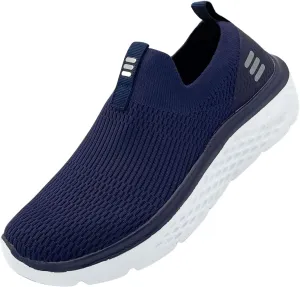 HUHV Tech Knit Unisex Lace-Up and Slip-On Recovery Lifestyle Walking and Athletic Shoe with HEALIUM Foam Lightweight Casual Non-Slip Comfortable Sneaker