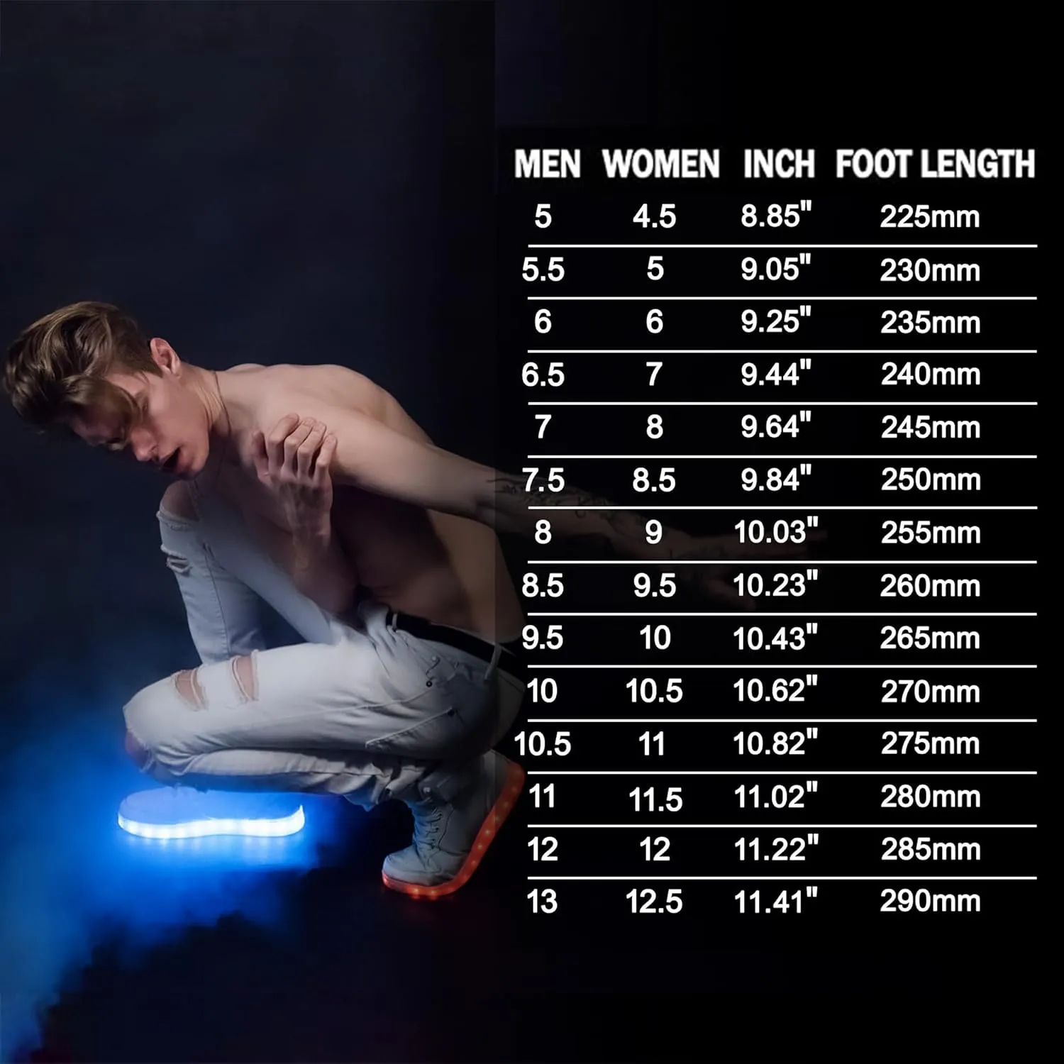 IGxx LED Light Up High Top Sneakers - USB Rechargeable, Glowing, Flashing Shoes for Men, Women & Kids