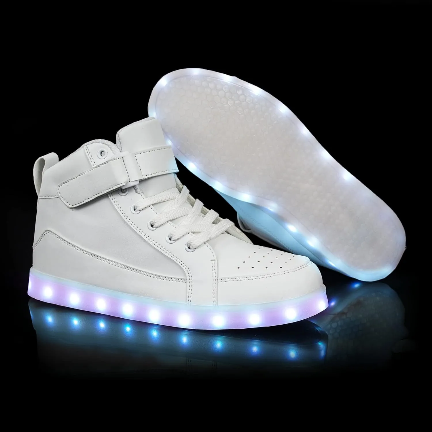 IGxx LED Light Up High Top Sneakers - USB Rechargeable, Glowing, Flashing Shoes for Men, Women & Kids