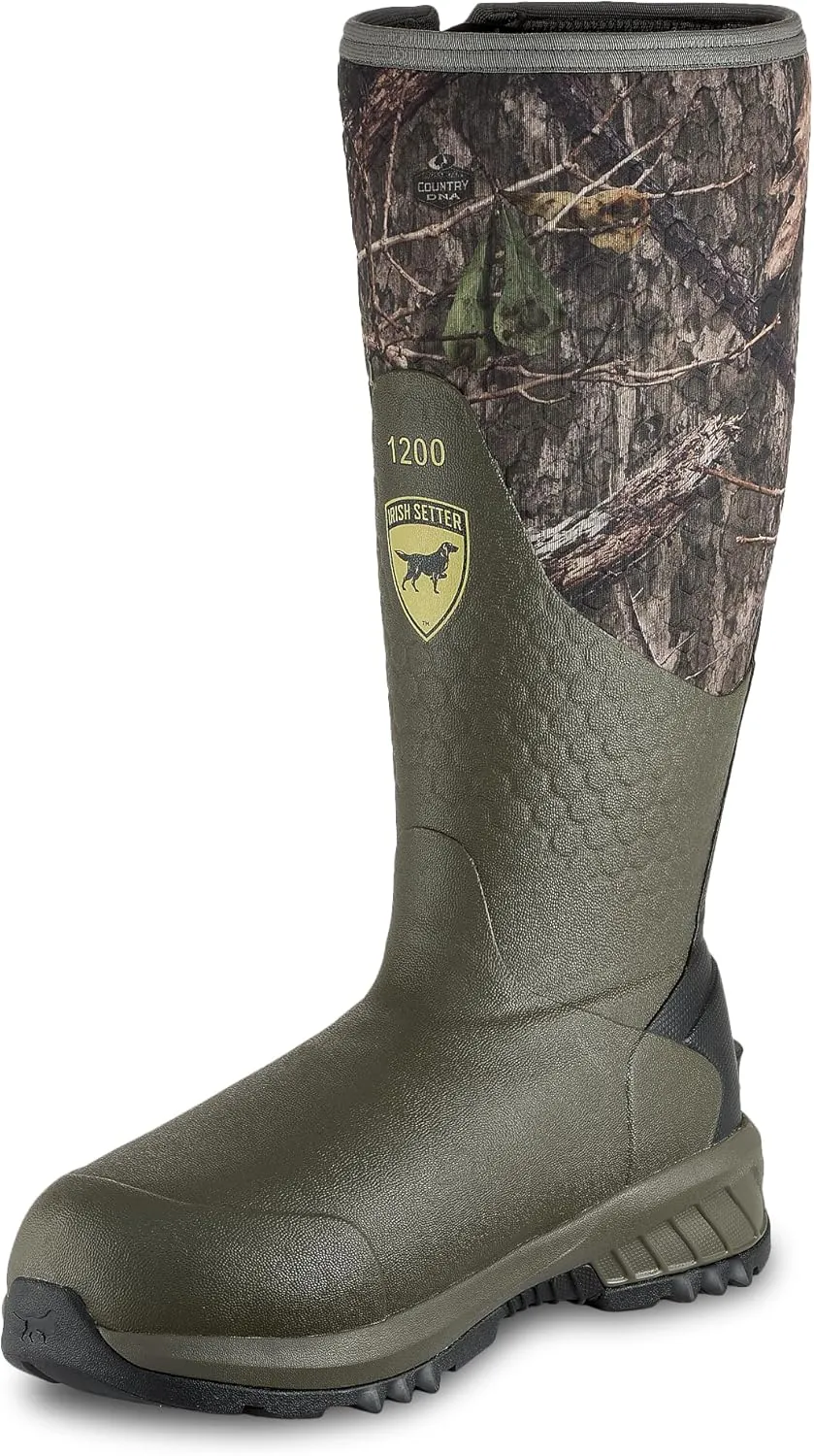 Irish Setter, MudTrek, Unisex, 17", Waterproof, Insulated 1200g, Adjustable Full Fit, Hunting Boot, Mossy Oak Country DNA