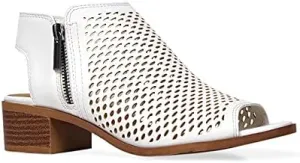 J. Adams Tracy Booties for Women - Peep Toe Low Block Heel Bootie