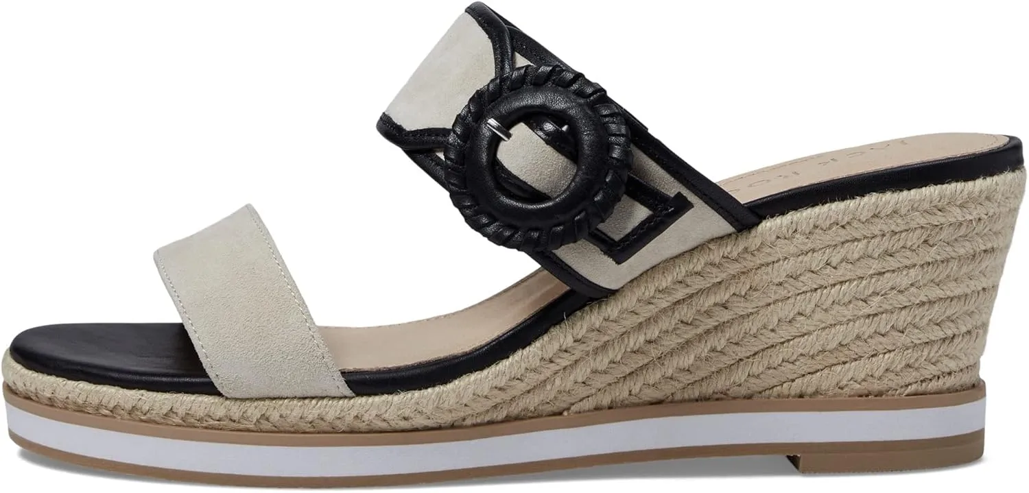 Jack Rogers Callie Buckle Women Wedge Sandals – Buckle Closure – Leather Sole and Lining – Slip-on Style