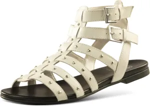 JATAREA Slip-On Flat Gladiator Sandals for Women | Comfortable Ankle Strap Open Toe Cross Strappy Womens Gladiator Sandals Perfect for Dressy Summer