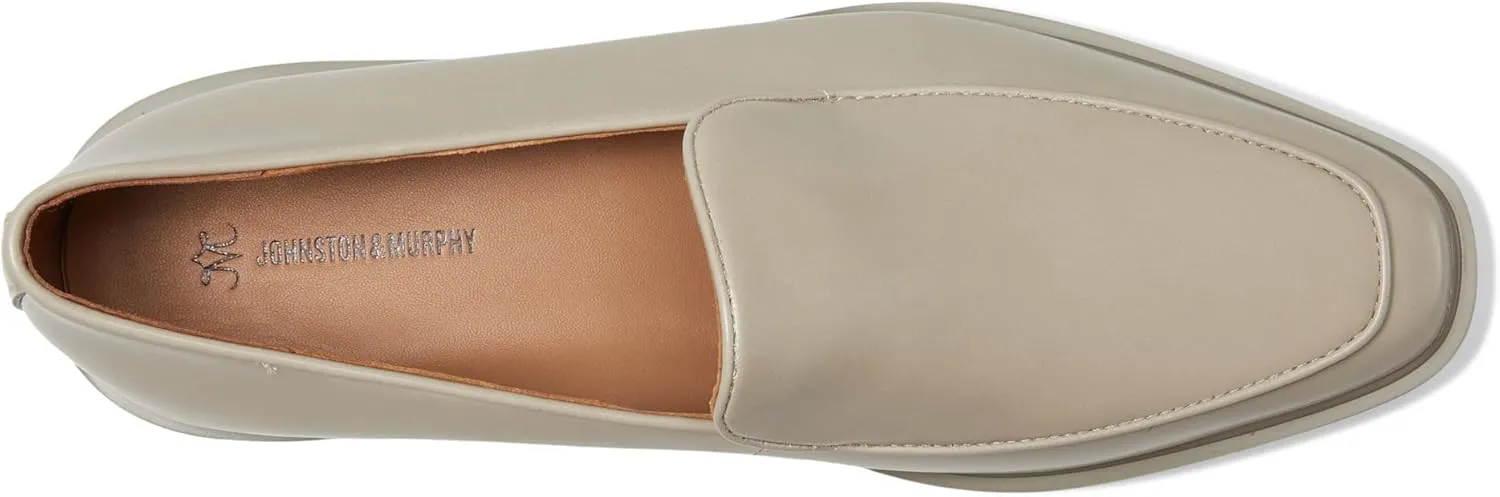 Johnston & Murphy Women’s Gracelyn Venetian Shoes, Leather Platform Shoes for Women, Slip On Platform Loafers