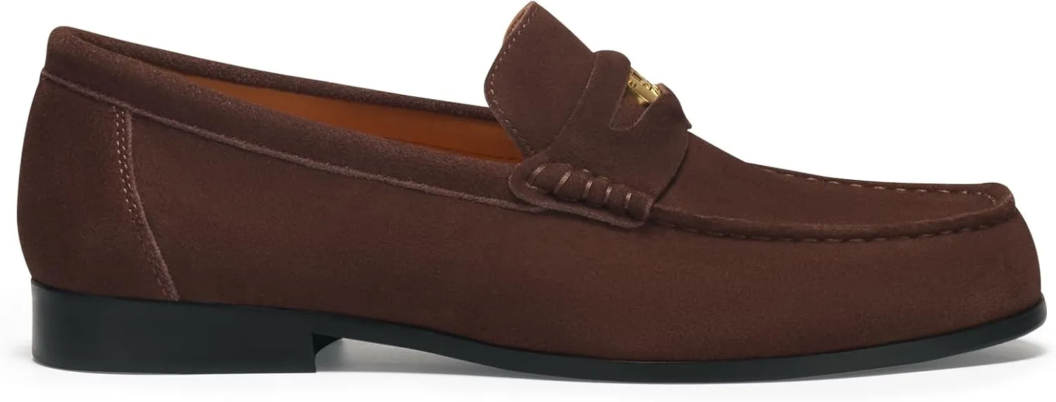 Journey West Men's Vintage Loafers for Men Belgian Loafers Slip-on Loafer Penny Loafer Casual Loafers