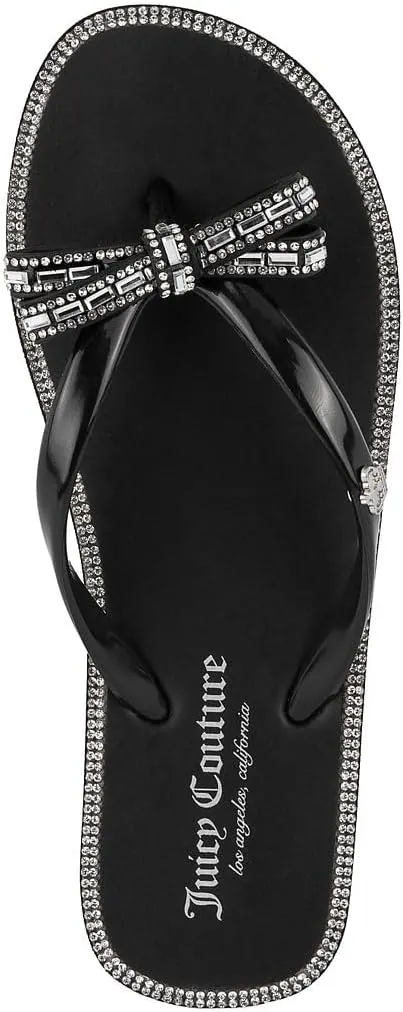 Juicy Couture Women's Flip Flops – Lightweight Beach Sandals, Casual Shower & Pool Slides