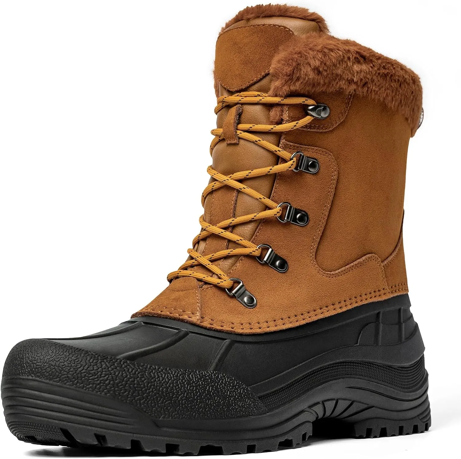 Kelway Men's Winter Boots Snow Boots Waterproof Insulated Winter Shoes for Outdoor Use