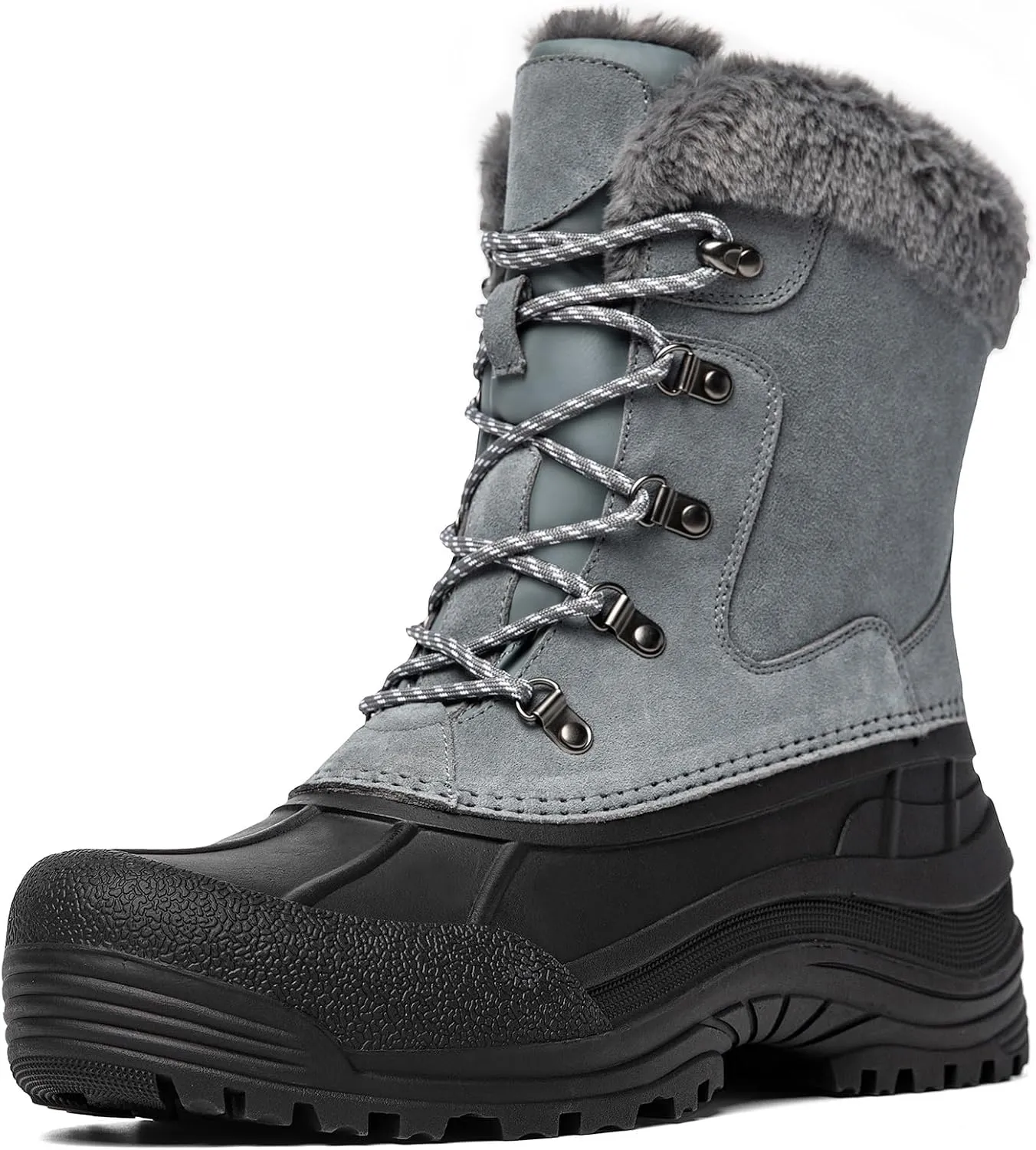 Kelway Men's Winter Boots Snow Boots Waterproof Insulated Winter Shoes for Outdoor Use