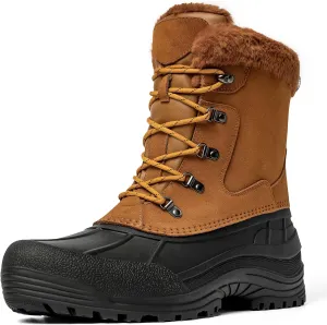 Kelway Men's Winter Boots Snow Boots Waterproof Insulated Winter Shoes for Outdoor Use