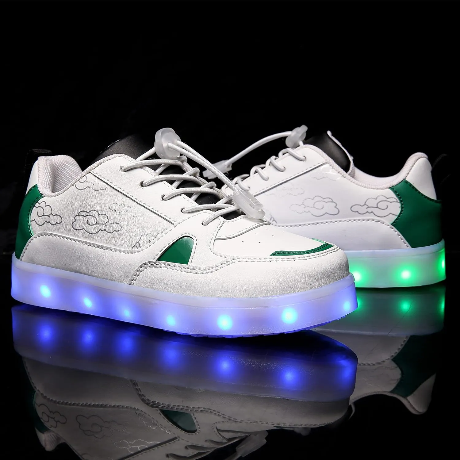 Kids LED Light Up Shoes Shiny Low-Top Sneakers for Boys and Girls Child Unisex