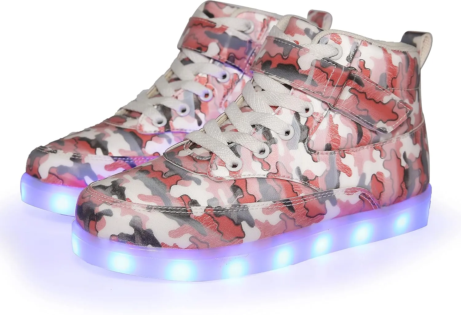Kids LED Light up Shoes USB Charging Flashing High-top Sneakers for Boys and Girls Child Unisex