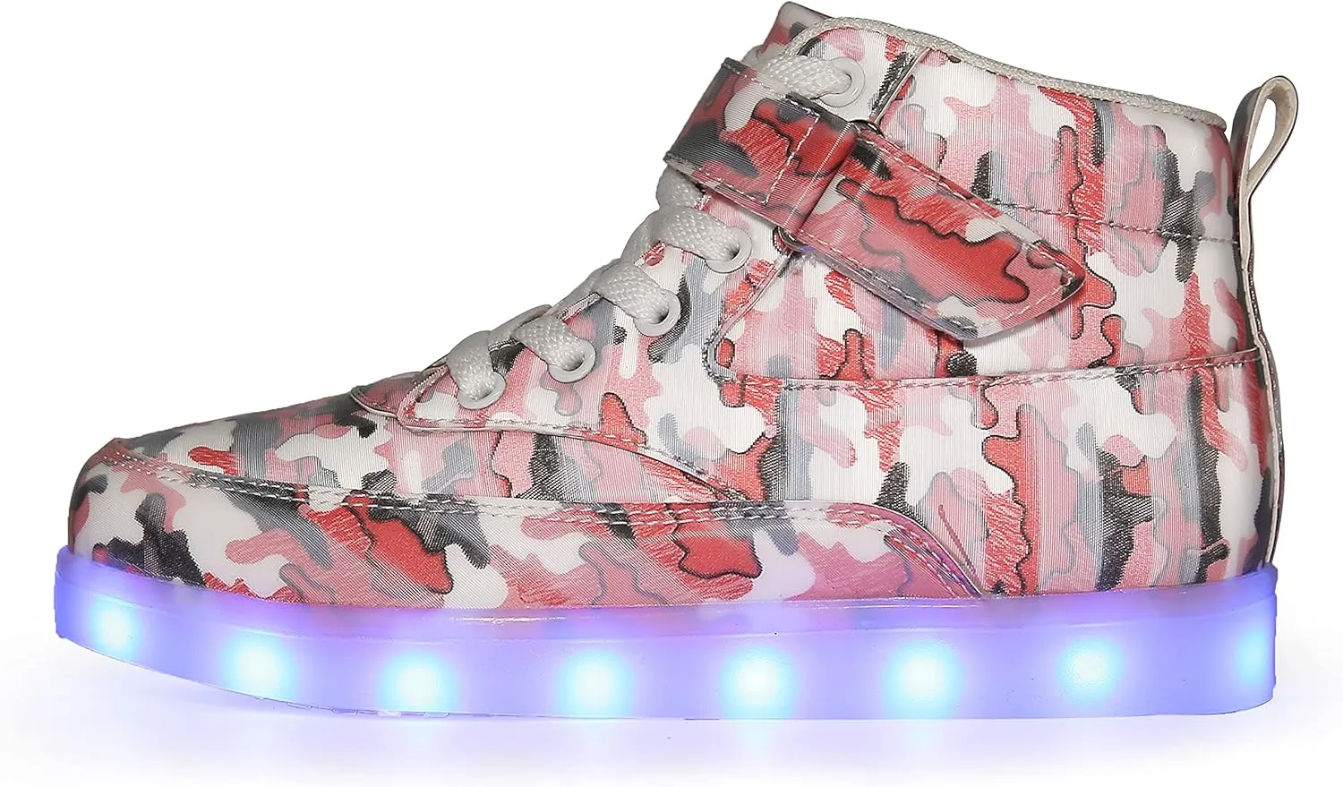 Kids LED Light up Shoes USB Charging Flashing High-top Sneakers for Boys and Girls Child Unisex