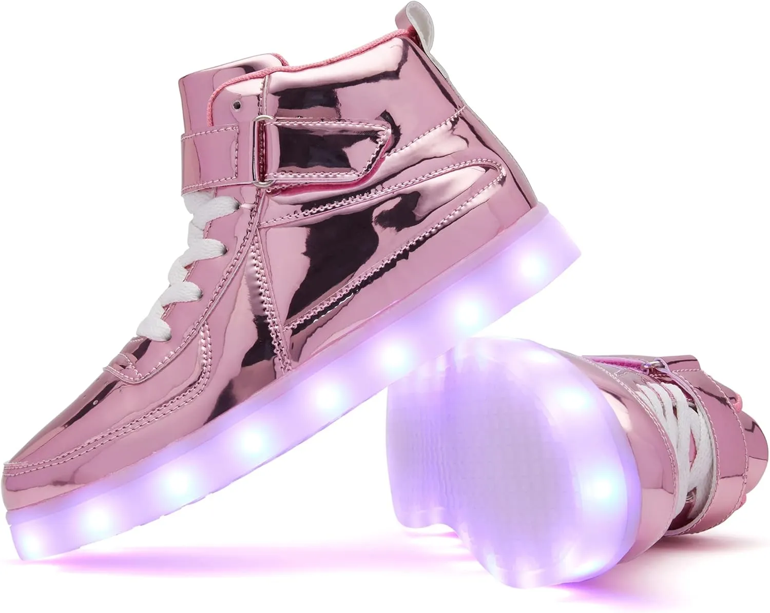 Kids LED Light up Shoes USB Charging Flashing Light Up High-top Sneakers for Boys and Girls Child Unisex