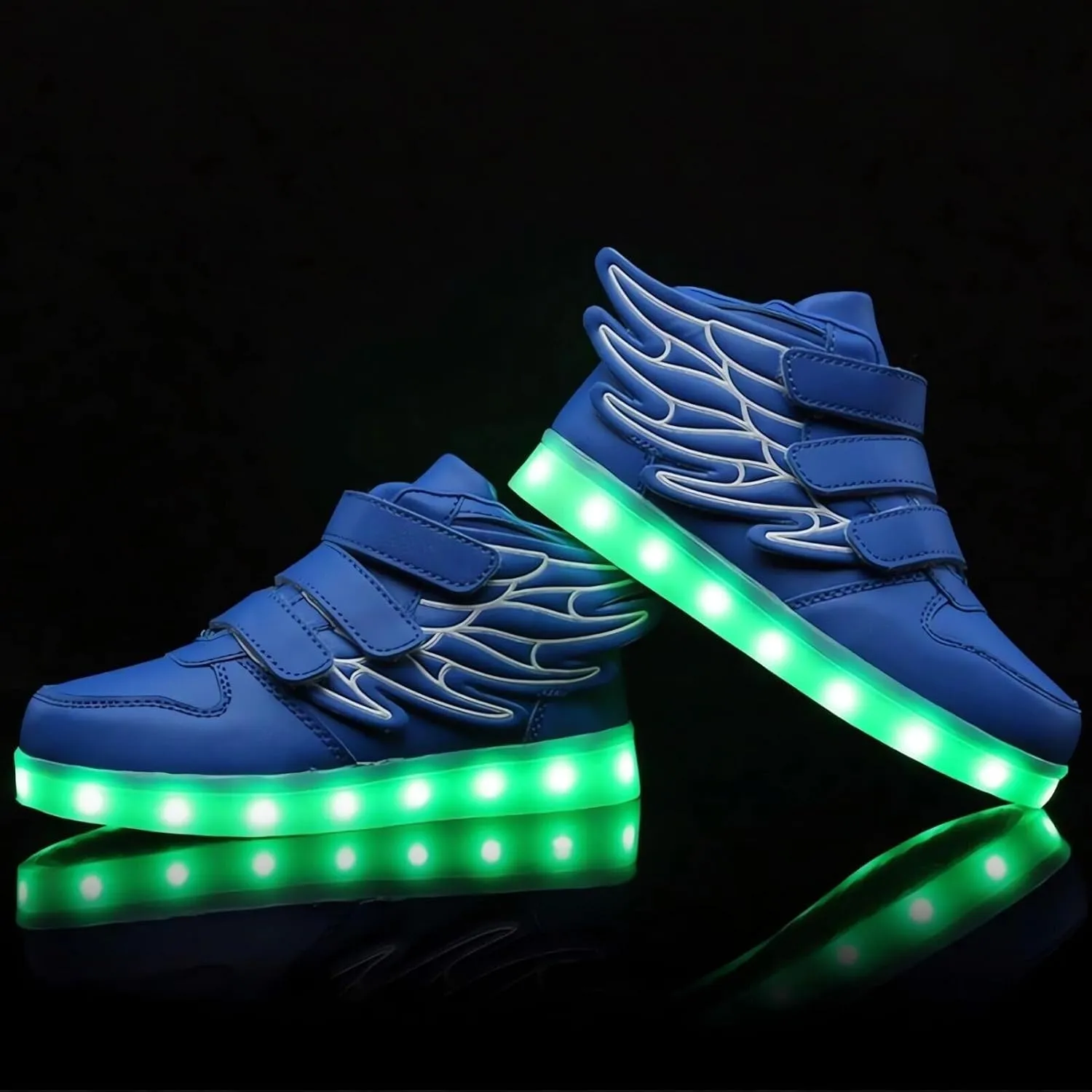 Kids LED Light Up Trainers Boys Girls USB Rechargeable Shoes 7 Colors Luminous High Top Sneakers Size Gift Xmas