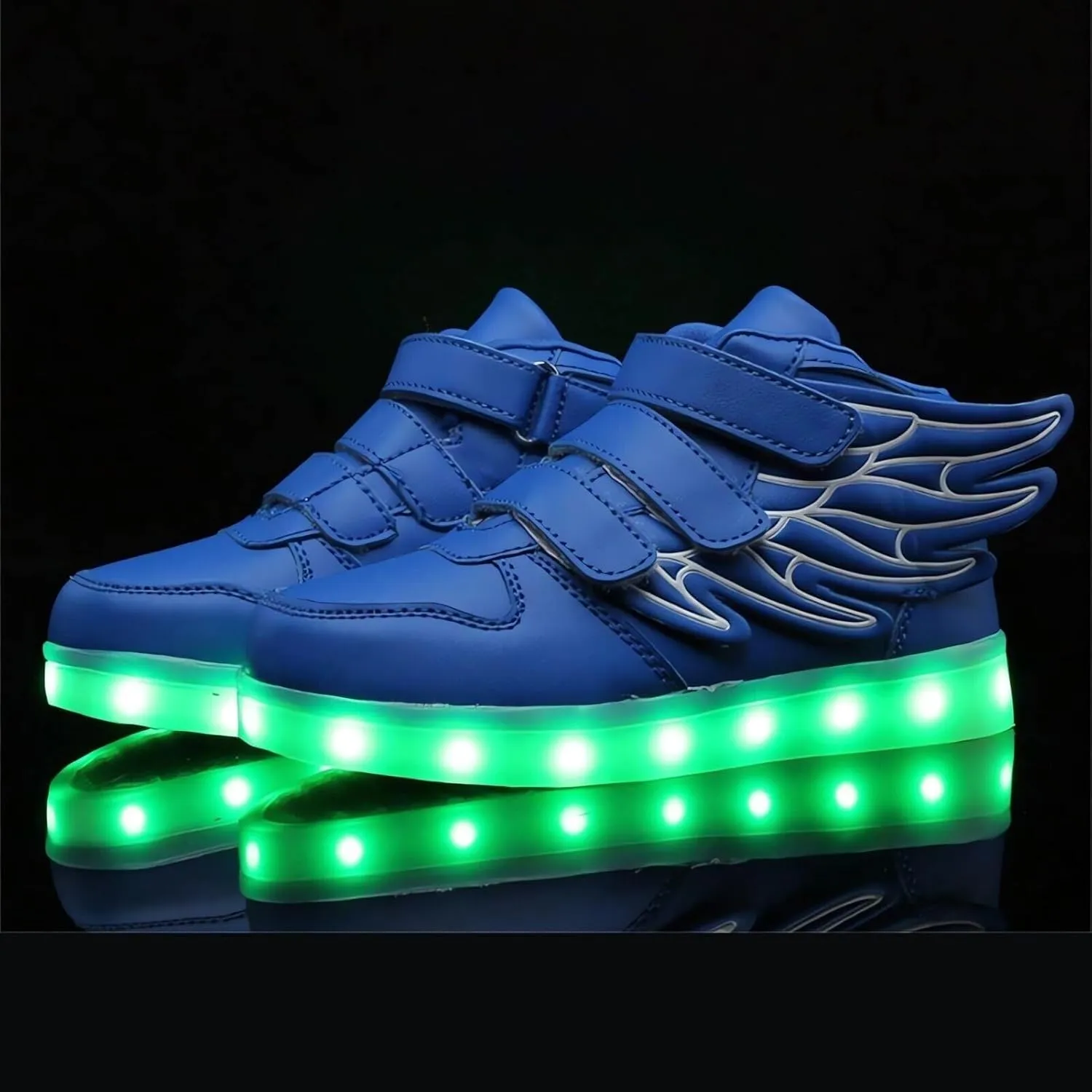 Kids LED Light Up Trainers Boys Girls USB Rechargeable Shoes 7 Colors Luminous High Top Sneakers Size Gift Xmas