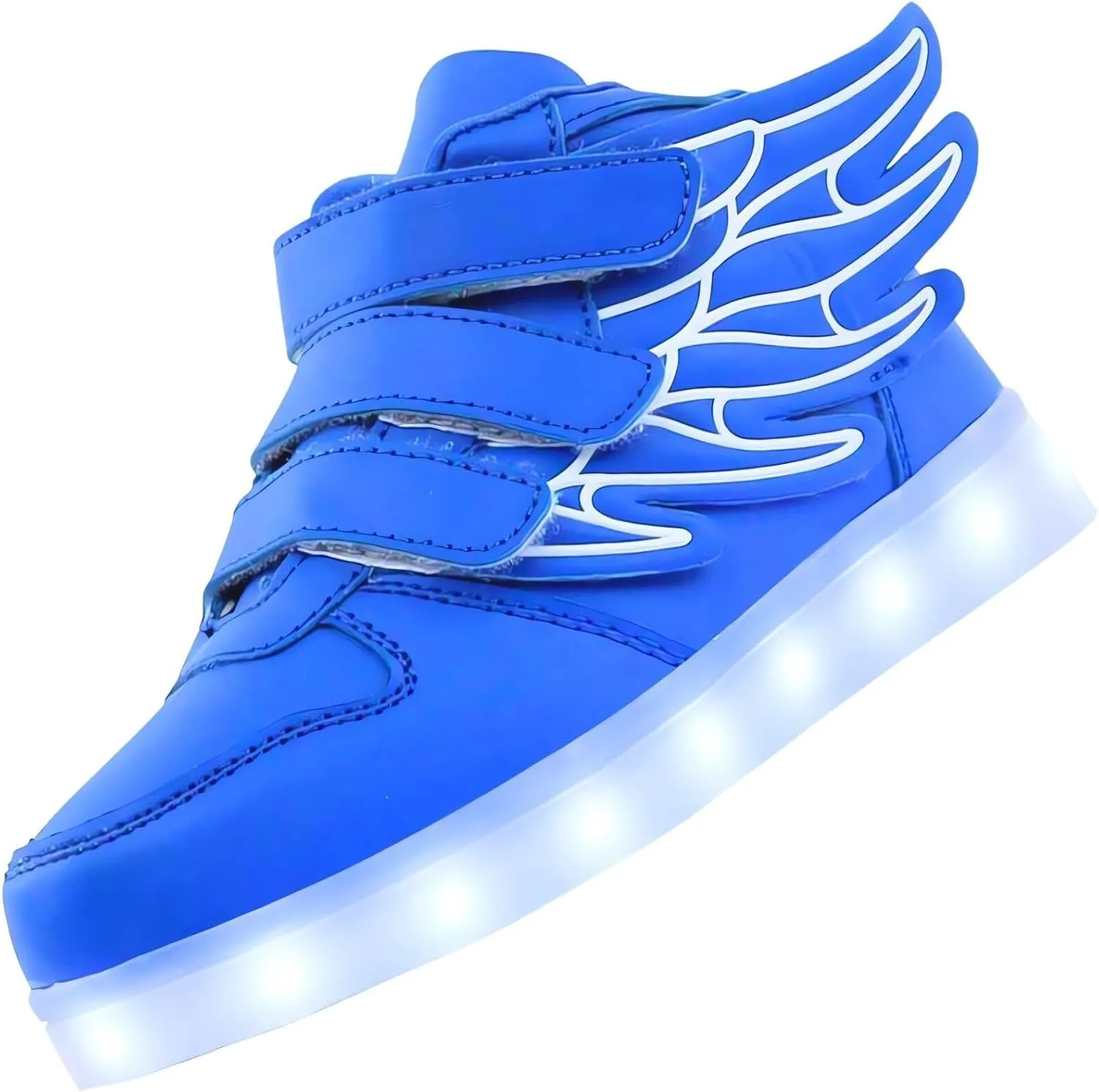 Kids LED Light Up Trainers Boys Girls USB Rechargeable Shoes 7 Colors Luminous High Top Sneakers Size Gift Xmas