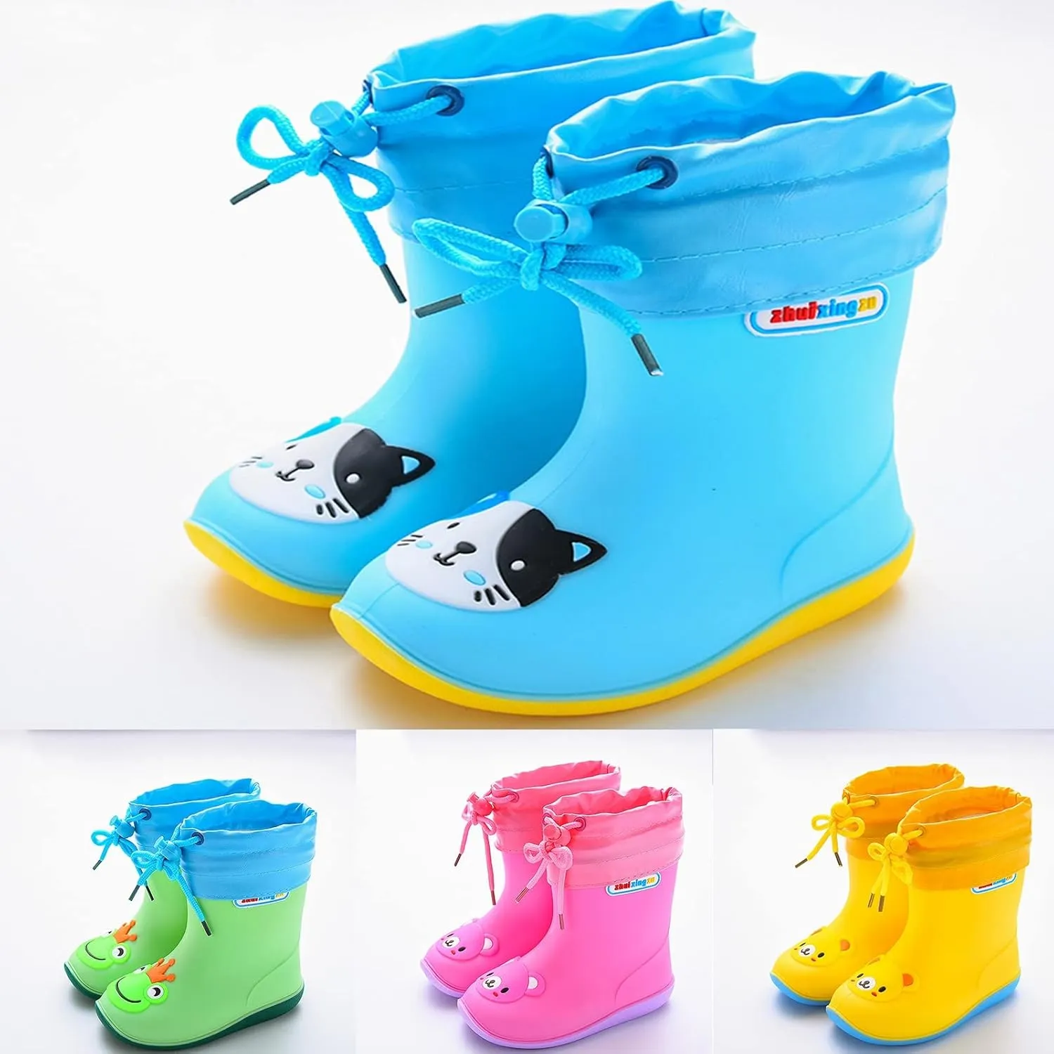 Kids Rain Boots for Boys Girls, Waterproof Lightweight Rain Boots for Water Beach Outdoor Playing Rain Boots Kids