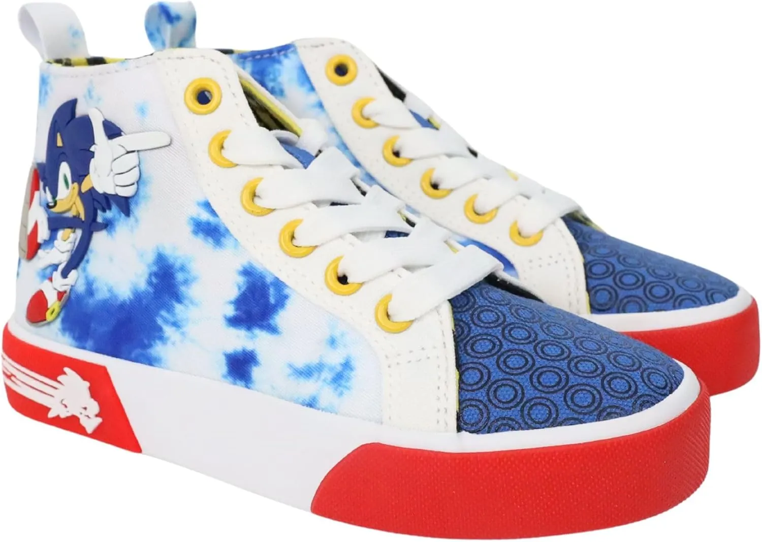 Kids Sonic The Hedgehog Hightop Sneakers Shoes in Sizes 11-3