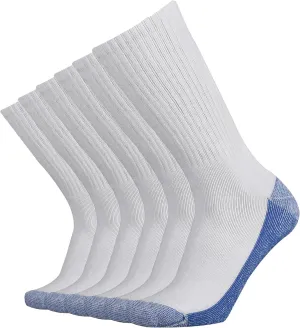 KMM Men's Cotton Full Thick Cushion Crew Socks Moisture Control Heavy Duty Work Boot Warm Thermal Anti Wicking Sweat Blisters