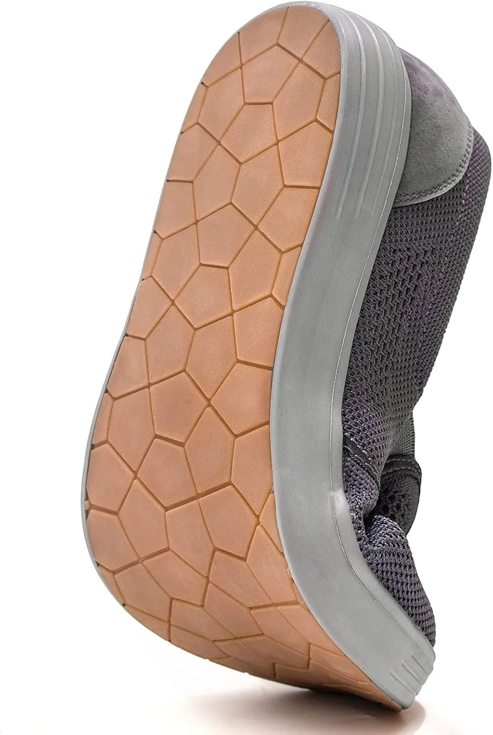 konhill Slip on Sneaker for Men- Casual Knit Boat Loafers Walking Shoes Driving Work Memory Skate Foam Shoes