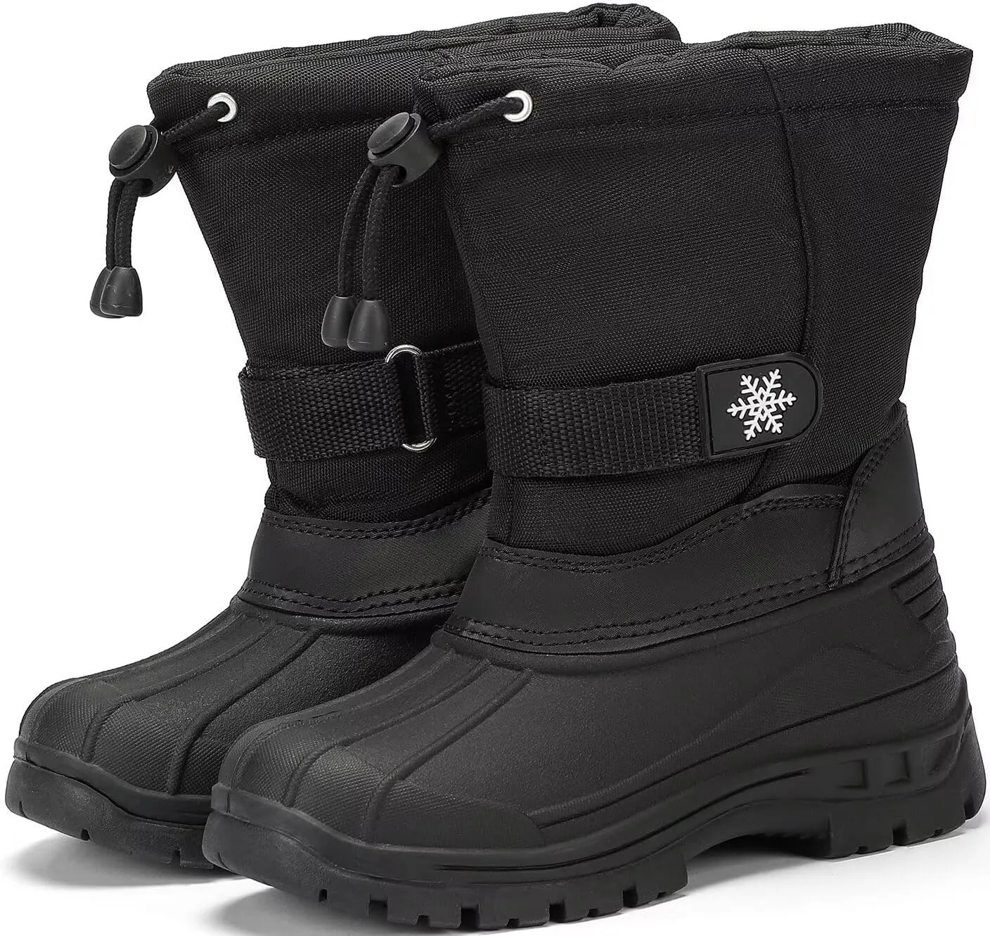 koppu Boys Girls Snow Boots Kids' Waterproof Snow Boots for Winter Slip Resistant Cold Weather Shoes