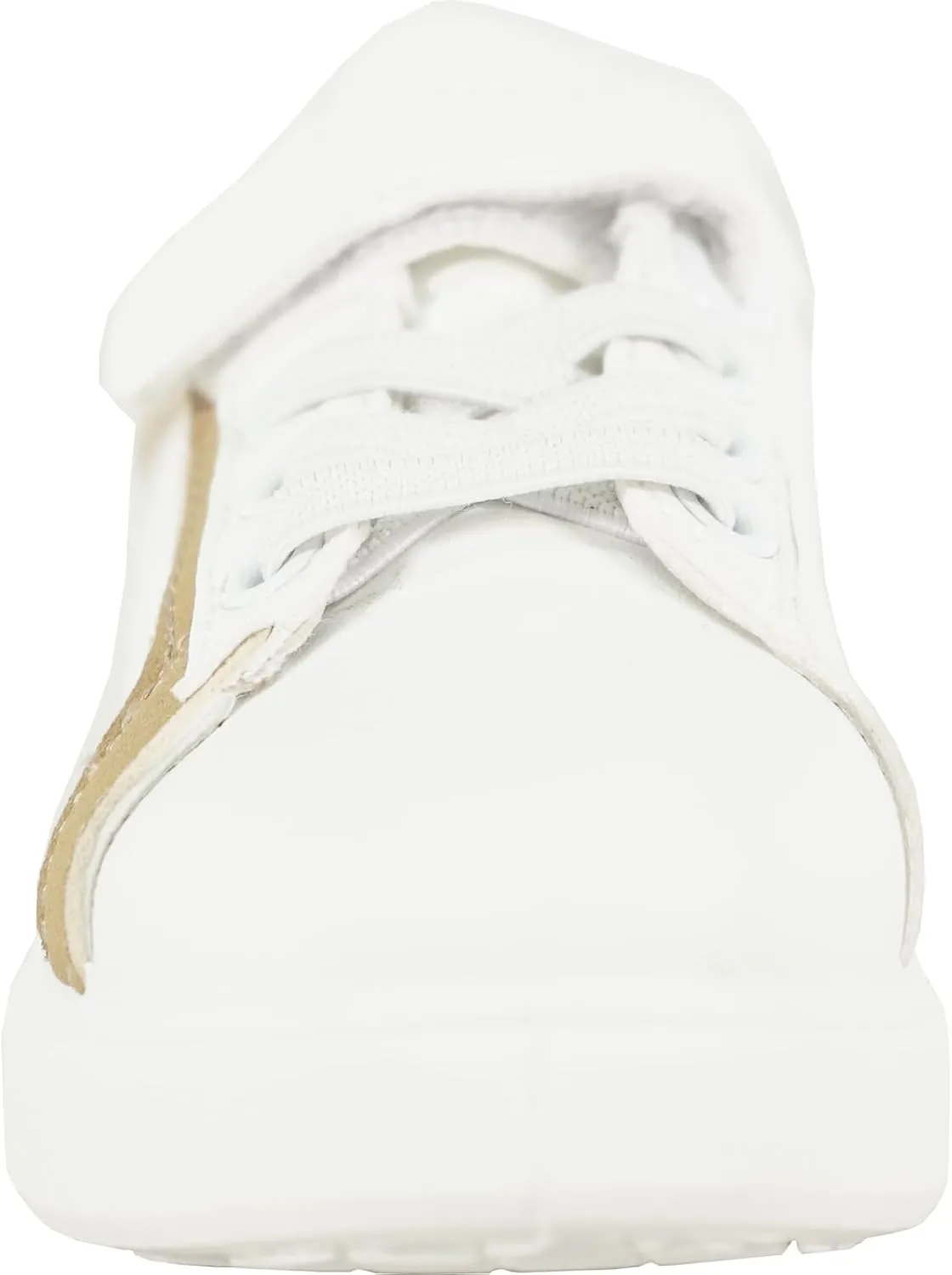 KOZI Kid Comfort Platform Fashion Sneaker Loafer Slip-on Shoe for Girl and Boy MGKID with Removable Insole Gold Silver