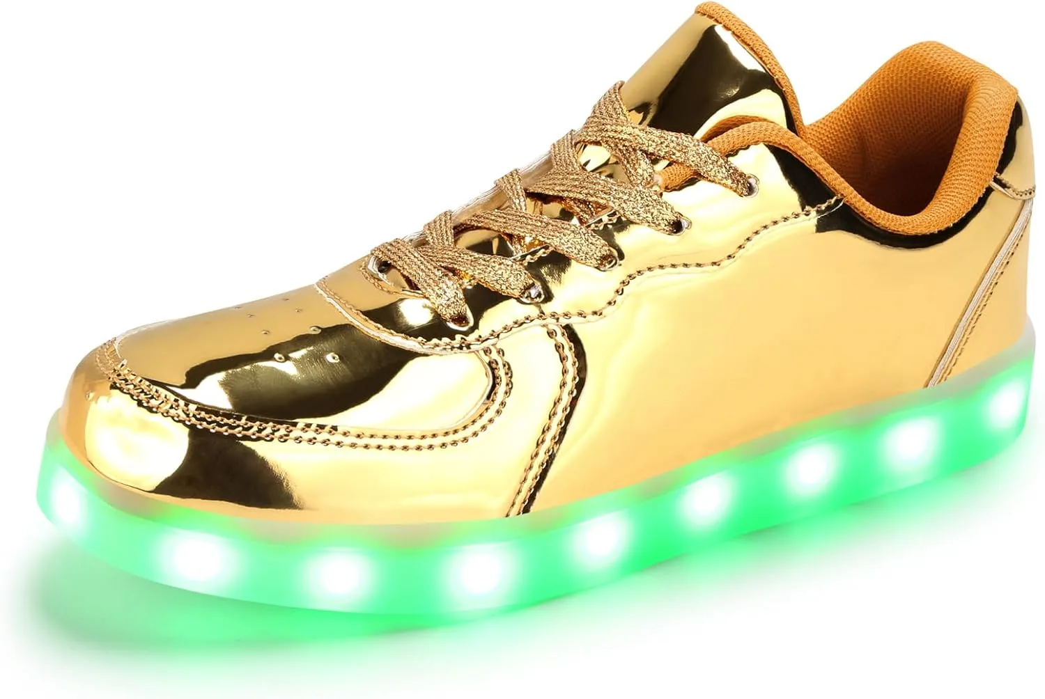 KUNWFNIX Light Up High Top Adult LED Sneakers - Multicolor, Men's & Women's - Glow in The Dark - USB Rechargeable - Dancing Parties