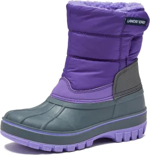 Lands' End Flurry Max Waterproof Kids Snow Boots - Insulated Warm Fleece Lined Winter Boots for Toddlers, Girls & Boys Size 10 to 7