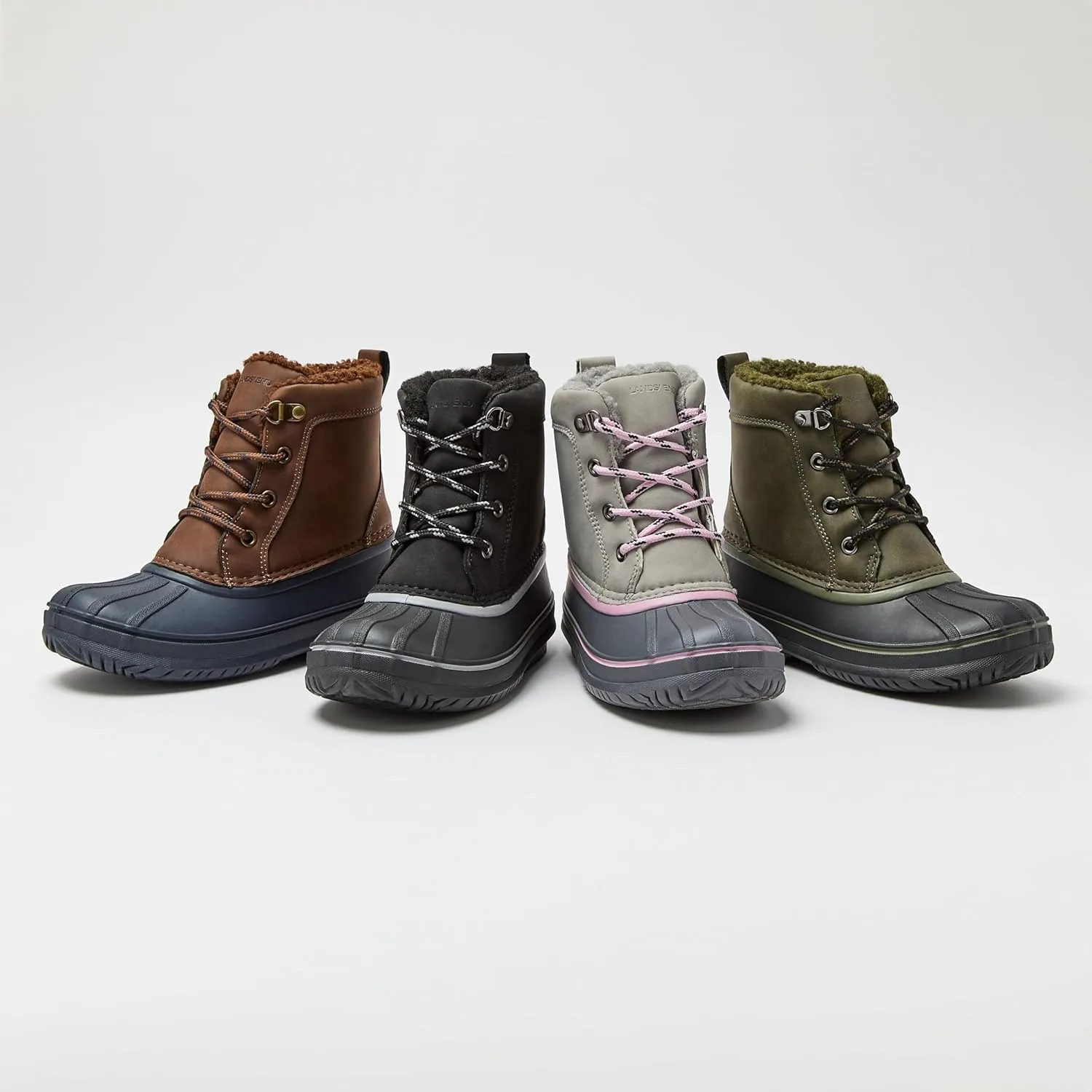 Lands' End Wynn Snow Boots for Kids - Insulated Waterproof Winter Snow Duck Boots for Boys and Girls - Little Kid and Big Kid Size 1 to 7 - Boys and Girls Snow Boots