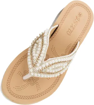 Large Size Sandals Pearl Leaf Accessories Sandals Fashionable Sandals Of The Same Style As Sandals Womens Memory Foam