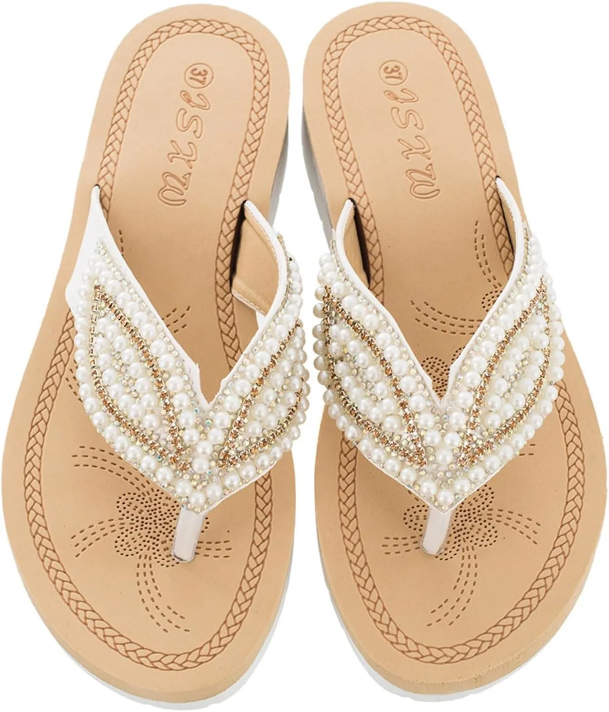 Large Size Sandals Pearl Leaf Accessories Sandals Fashionable Sandals Of The Same Style As Sandals Womens Memory Foam
