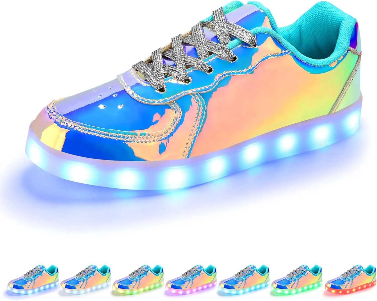 LED Shoes - Men's & Women's Light Up High Top Sneakers, USB Charging, Glow in The Dark for Dancing Party Festivals
