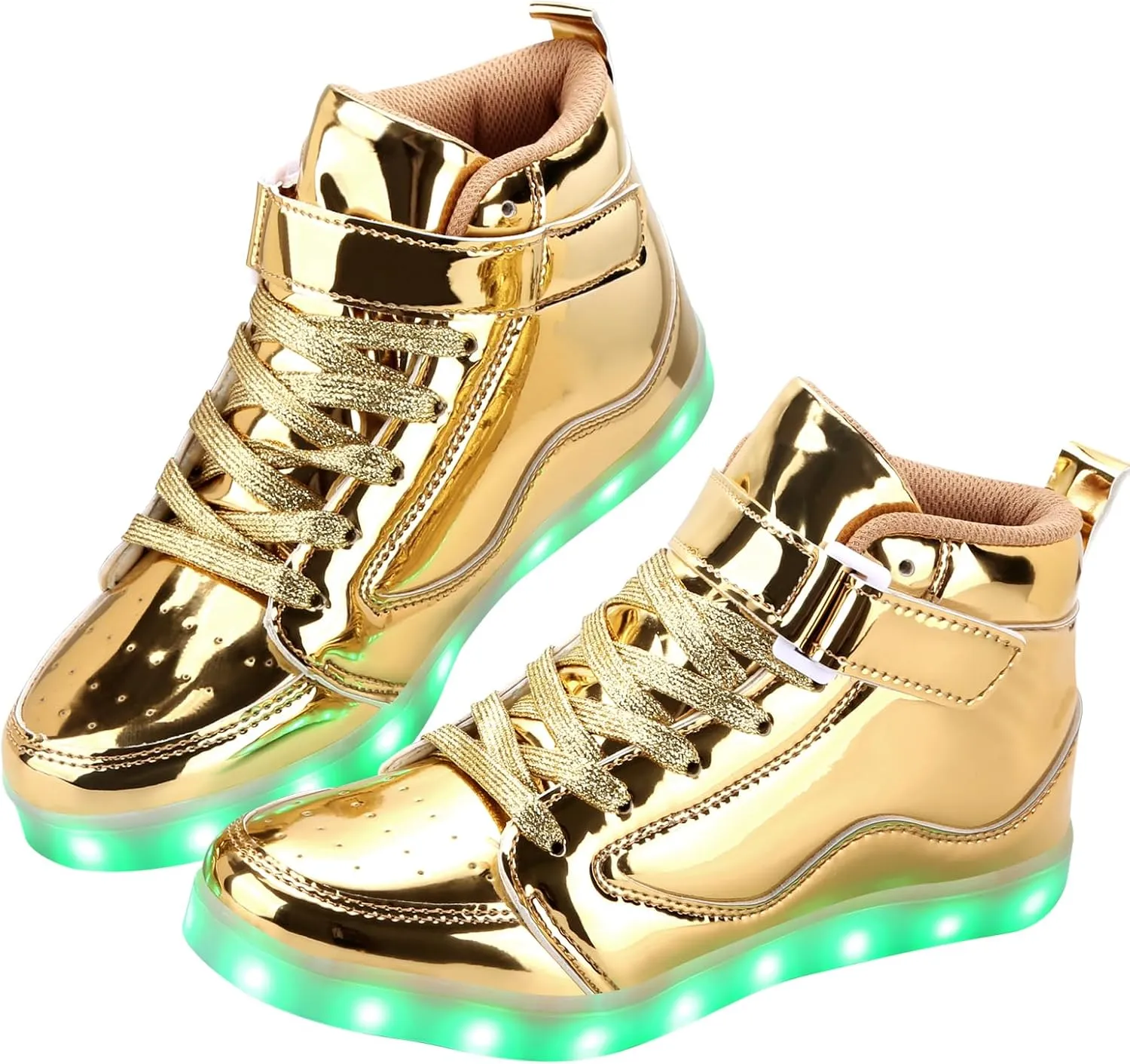 LED Shoes - Men's & Women's Light Up High Top Sneakers, USB Charging, Glow in The Dark for Dancing Party Festivals