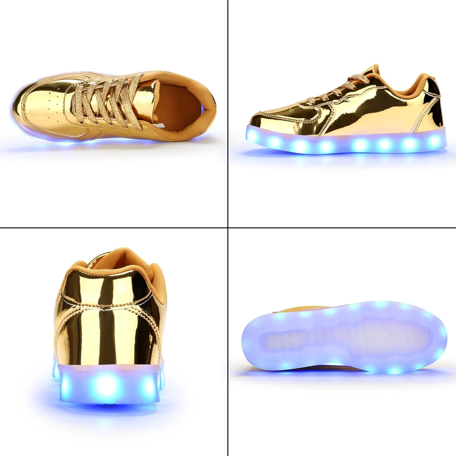 LED Shoes - Men's & Women's Light Up High Top Sneakers, USB Charging, Glow in The Dark for Dancing Party Festivals