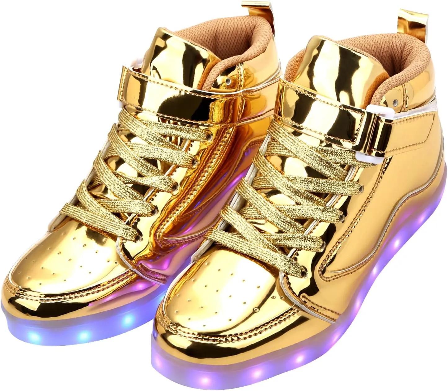 LED Shoes - Men's & Women's Light Up High Top Sneakers, USB Charging, Glow in The Dark for Dancing Party Festivals