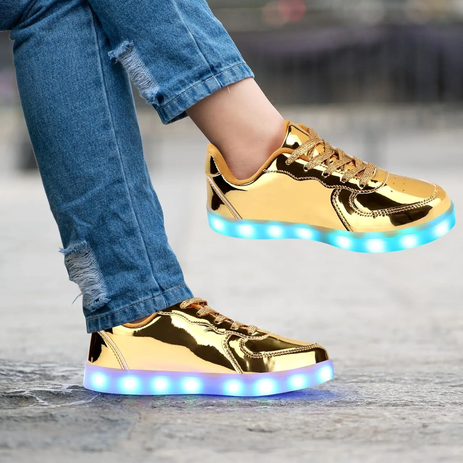 LED Shoes - Men's & Women's Light Up High Top Sneakers, USB Charging, Glow in The Dark for Dancing Party Festivals