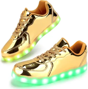 LED Shoes - Men's & Women's Light Up High Top Sneakers, USB Charging, Glow in The Dark for Dancing Party Festivals