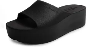 Lemon Jelly Women's Sunny Platform Sandals - Cute Water-Friendly Comfort Wedges for the Beach or Casual Wear - Super Lightweight Slip-On Flip Flops for Ladies
