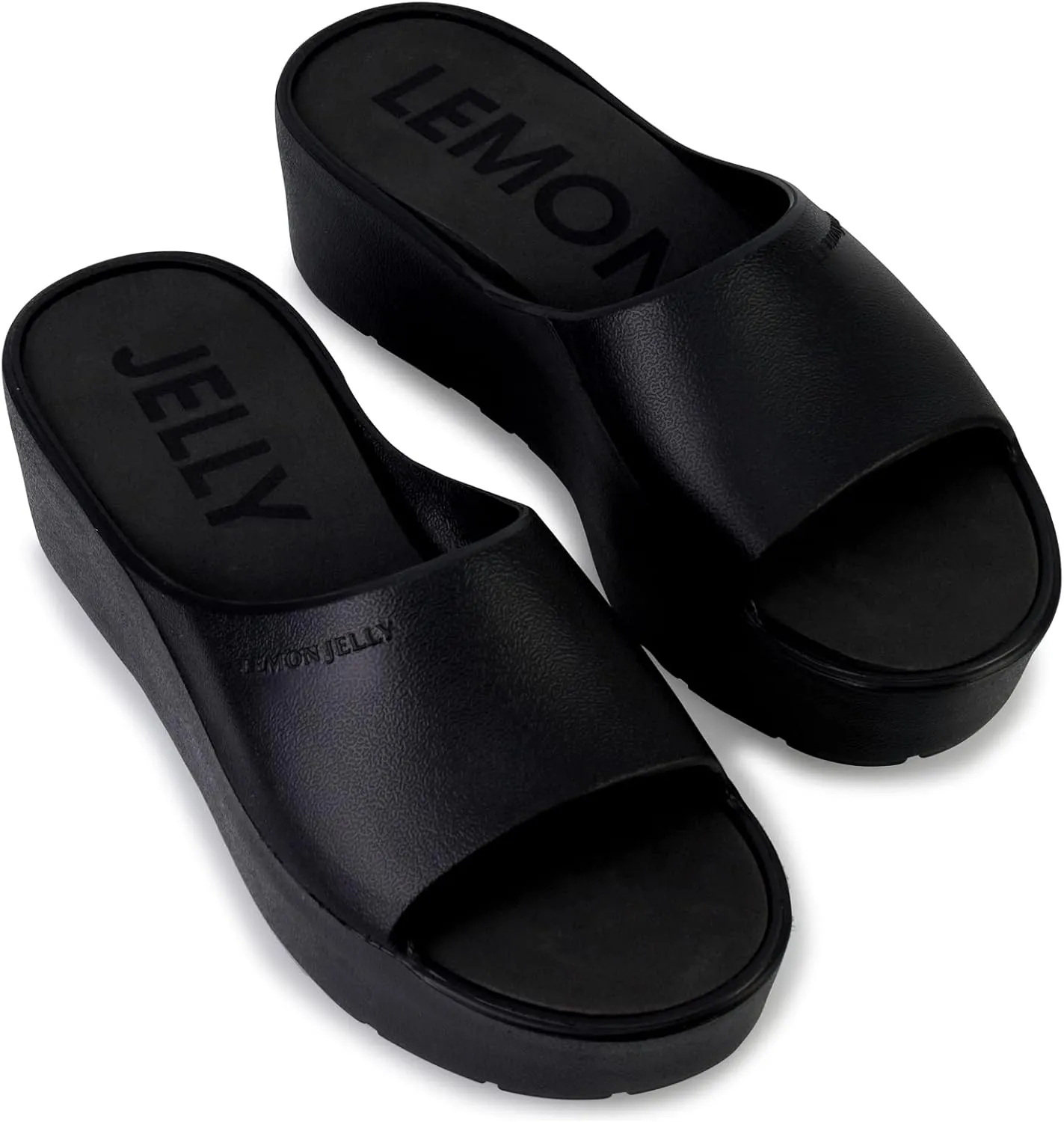 Lemon Jelly Women's Sunny Platform Sandals - Cute Water-Friendly Comfort Wedges for the Beach or Casual Wear - Super Lightweight Slip-On Flip Flops for Ladies