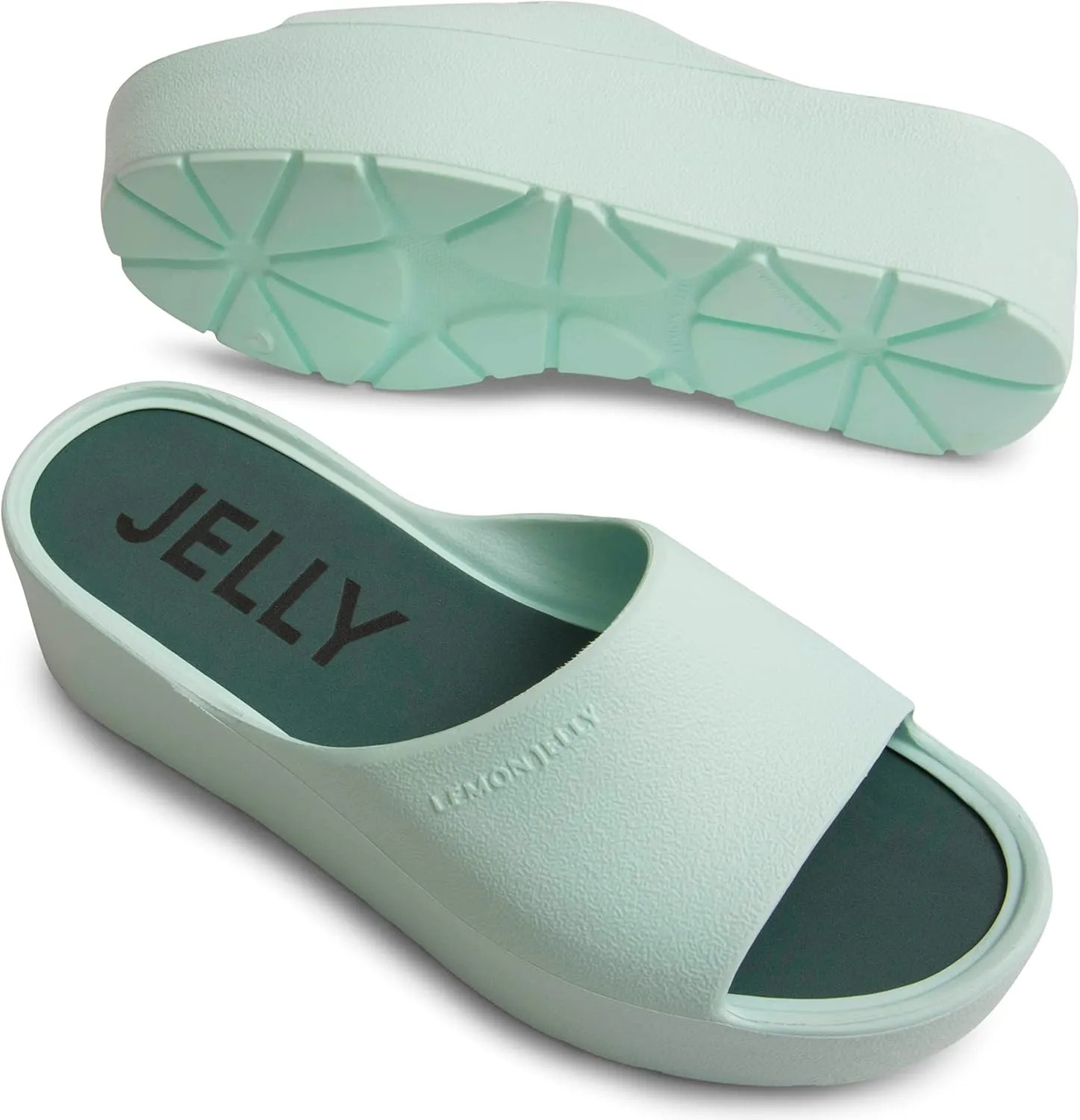 Lemon Jelly Women's Sunny Platform Sandals - Cute Water-Friendly Comfort Wedges for the Beach or Casual Wear - Super Lightweight Slip-On Flip Flops for Ladies