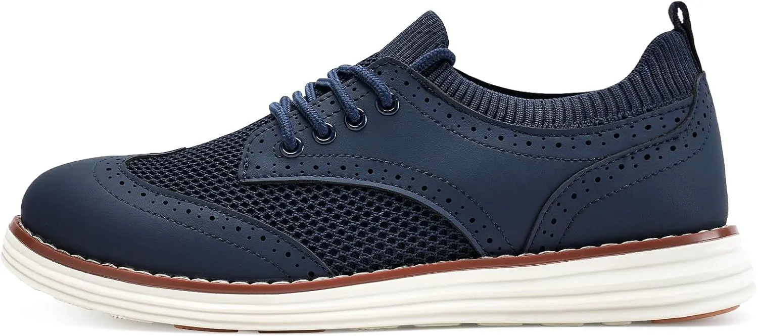 LEZTA Men's Casual Dress Sneakers Business Lightweight Oxfords Arch Support Walking Shoes for Men