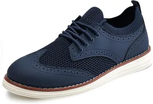LEZTA Men's Casual Dress Sneakers Business Lightweight Oxfords Arch Support Walking Shoes for Men