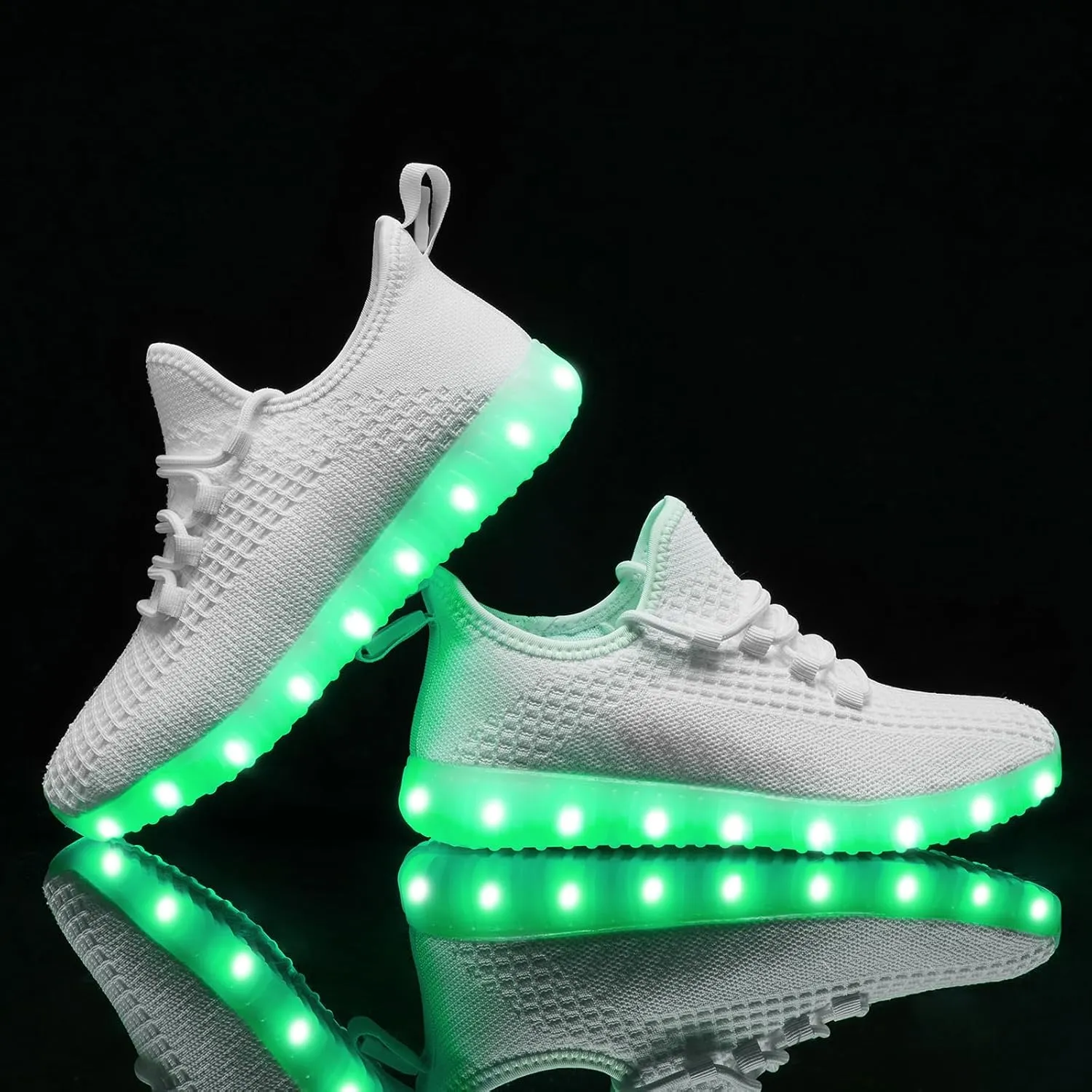 Light Up Shoes for Women Men, Unisex USB Charging LED Shoes Adult Halloween Mesh Upper Glowing Luminous Trainers Dancing Flashing Sneakers