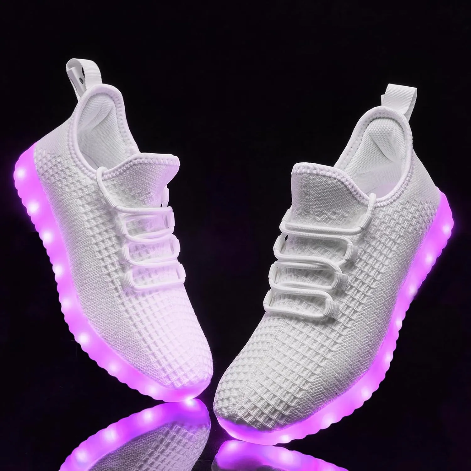 Light Up Shoes for Women Men, Unisex USB Charging LED Shoes Adult Halloween Mesh Upper Glowing Luminous Trainers Dancing Flashing Sneakers
