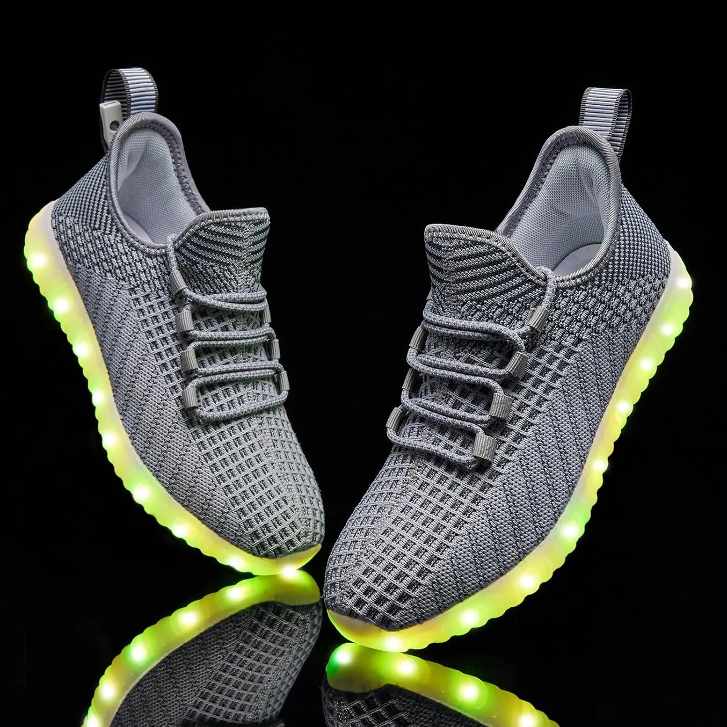 Light Up Shoes for Women Men, Unisex USB Charging LED Shoes Adult Halloween Mesh Upper Glowing Luminous Trainers Dancing Flashing Sneakers