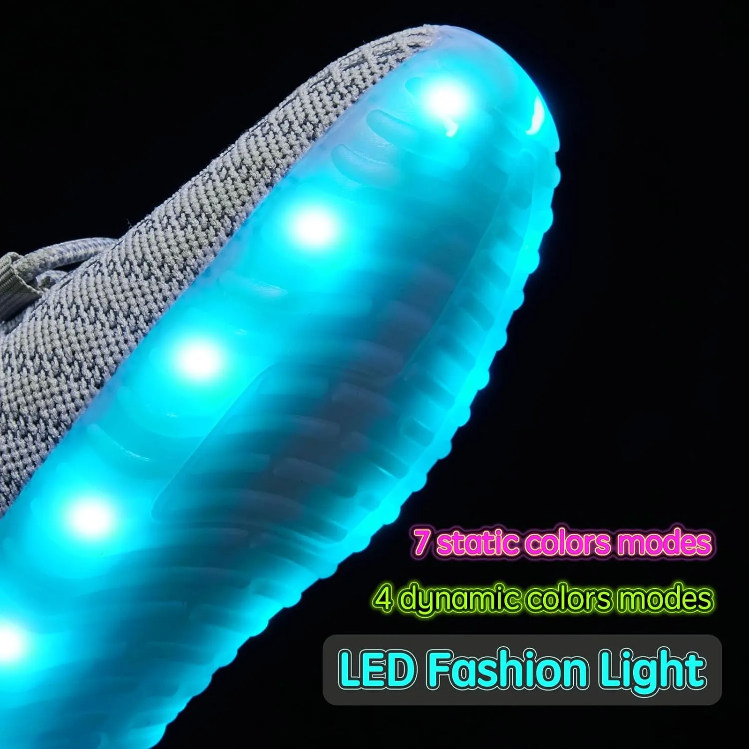 Light Up Shoes for Women Men, Unisex USB Charging LED Shoes Adult Halloween Mesh Upper Glowing Luminous Trainers Dancing Flashing Sneakers